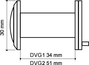 Глазок Armadillo ( Армадилло) дверной оптика стекло DV-PRO 2/85-55/BR (DVG2) SN - Матовый никель — изображение 2