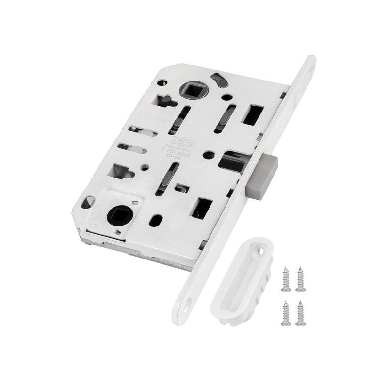 Защелка врезная AGB (АГБ) WC B06102.50.FM.567 с отв. пл. B02402.05.91 MEDIANA POLARIS - Белый — изображение 2