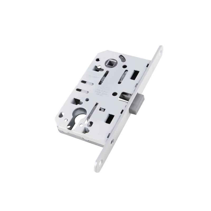 Корпус замка AGB (АГБ) магнитная под цилиндр MEDIANA POLARIS B06103.50.FM.567 с ответная планк B02402.05 - Белый — изображение 3