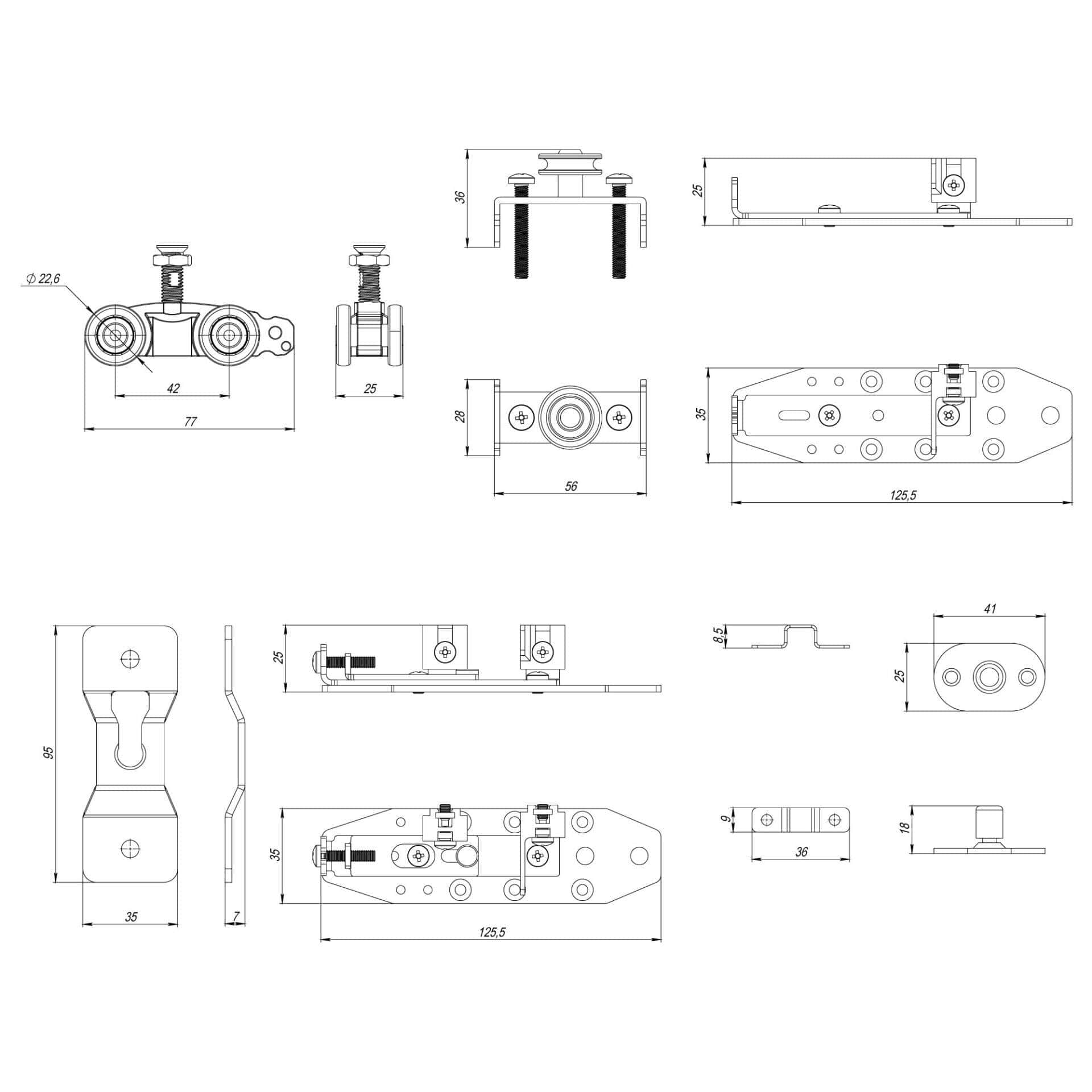 Армадилло комплект для профильных дверей SLD.Comfort-PRO.SET4.PROF.